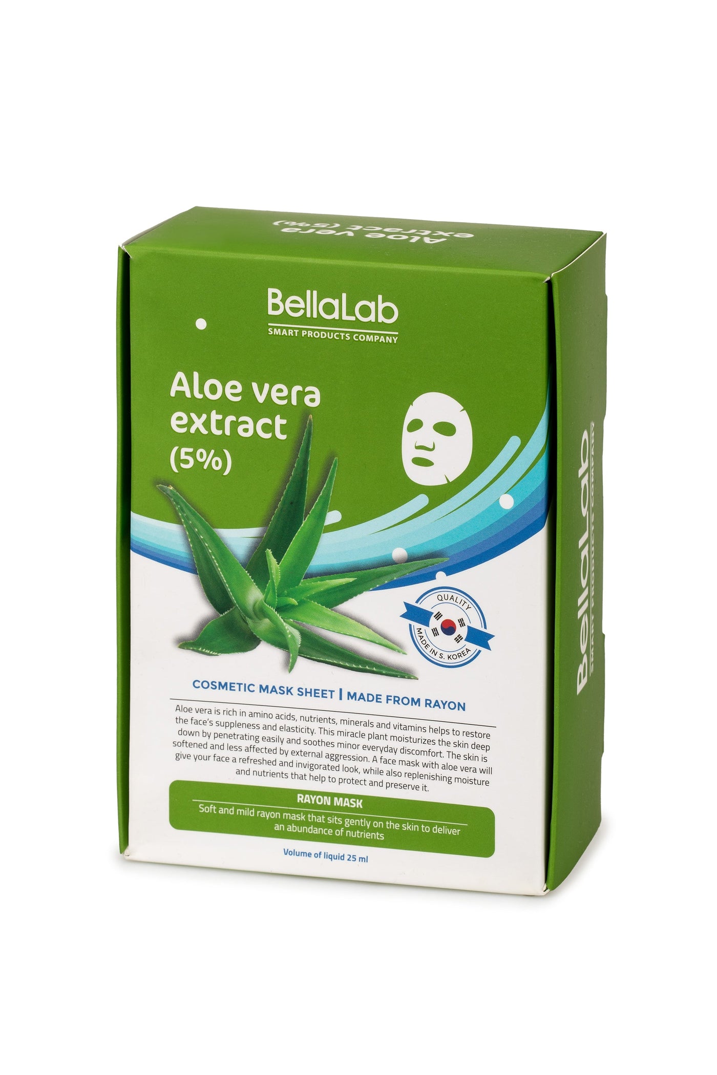 Kit di maschere per il viso all'estratto di Aloe Vera (5%) 20 pezzi.