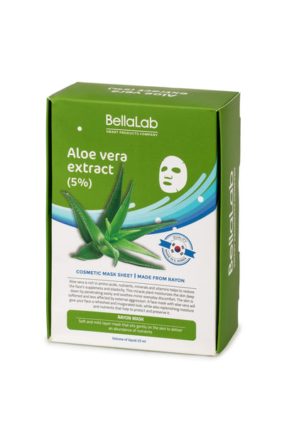 Kit di maschere per il viso all'estratto di Aloe Vera (5%) 20 pezzi.