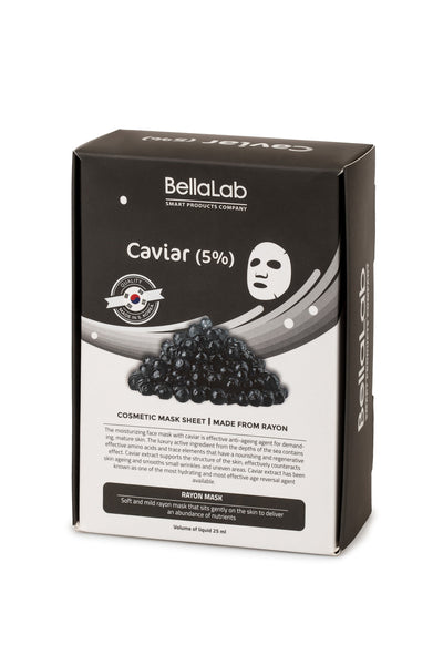 Kit di maschere per il viso al caviale (5%) 20 pezzi.